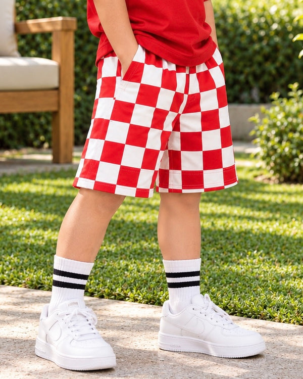 Cherry Check Shorts