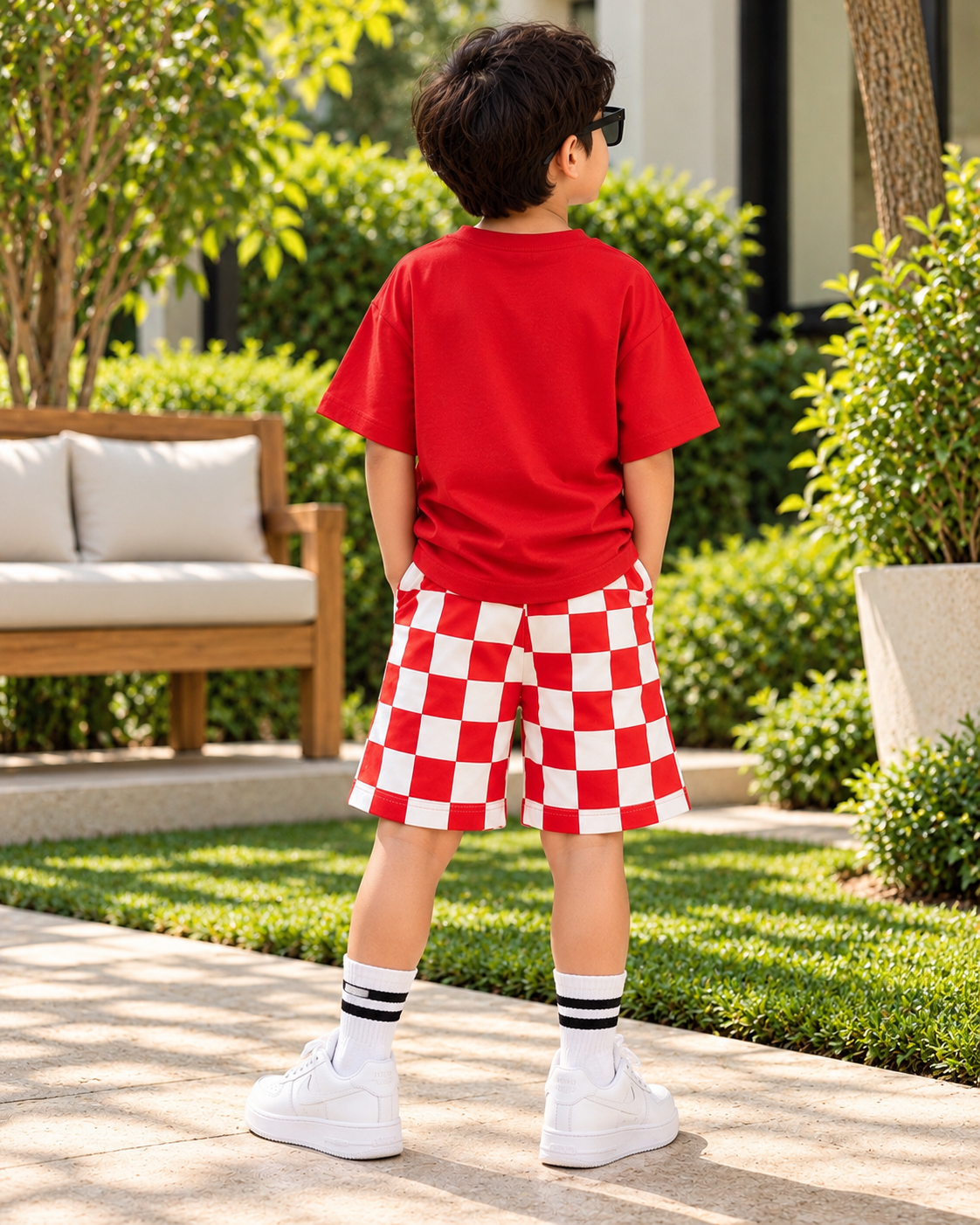 Cherry Check Shorts